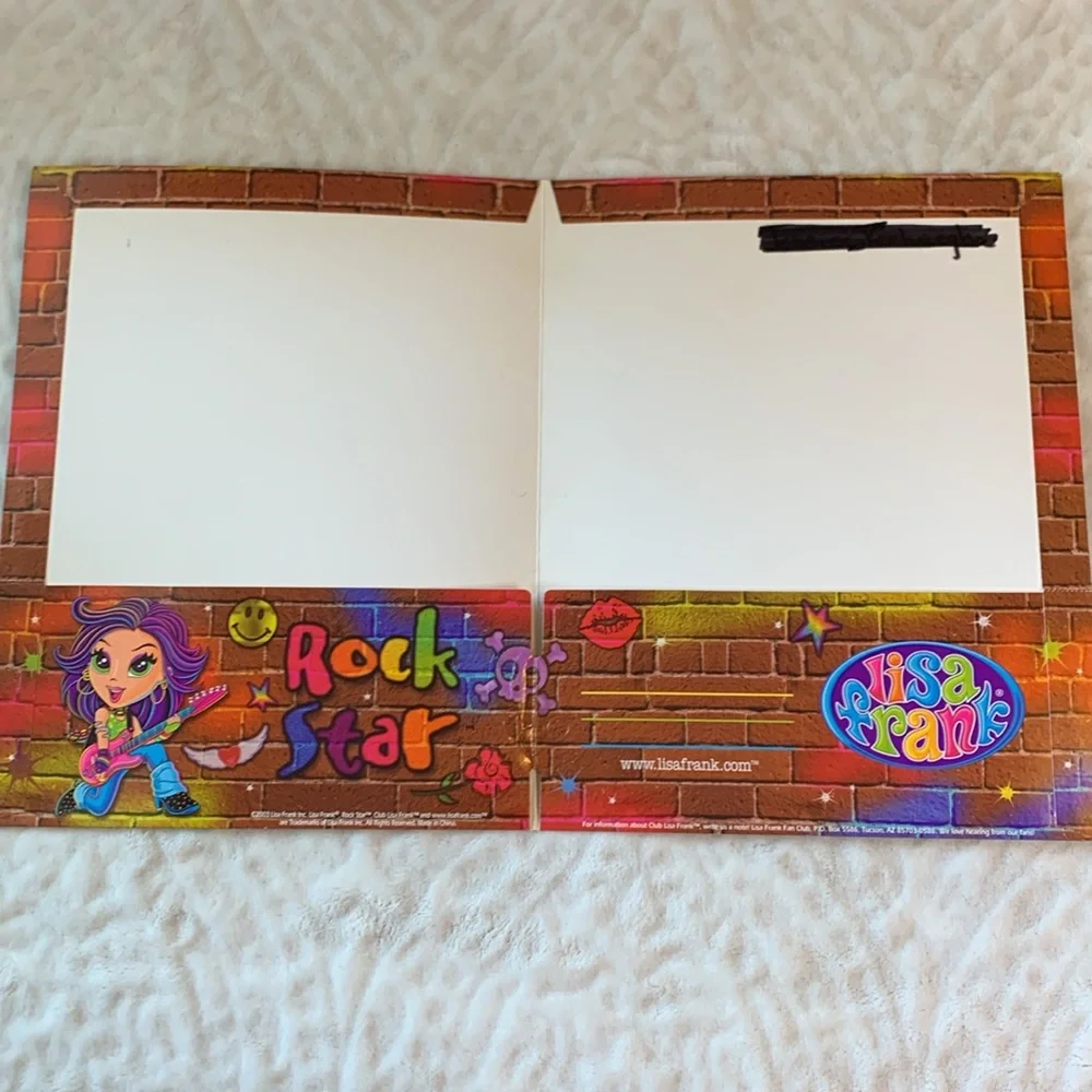 Vintage Lisa Frank Rock Star Guitar Folder